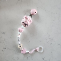 Lutikett beebiroosa mõmmiga